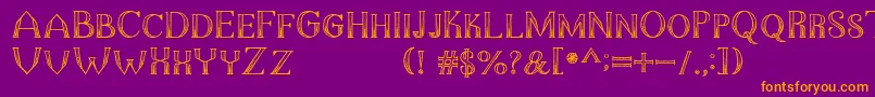 TheDarkTitanClassic Font – Orange Fonts on Purple Background