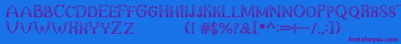 TheDarkTitanClassic Font – Purple Fonts on Blue Background