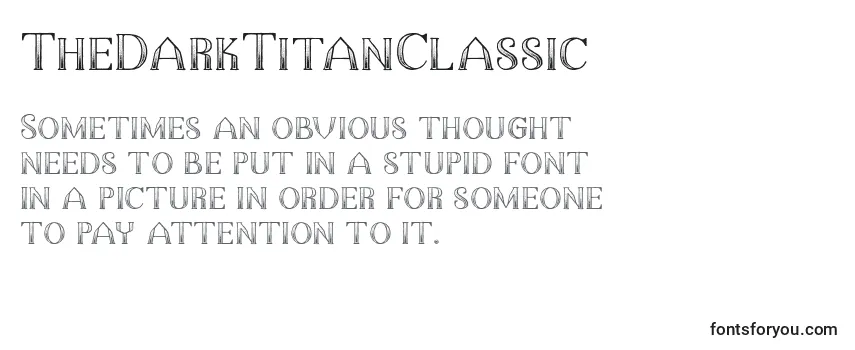 TheDarkTitanClassic Font