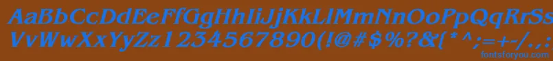 Weitere Informationen zur BenguiatBoldItalic-Schriftart BenguiatBoldItalic-Schriftart – Blaue Schriften auf braunem Hintergrund