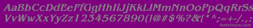 BenguiatBoldItalic Font – Gray Fonts on Purple Background