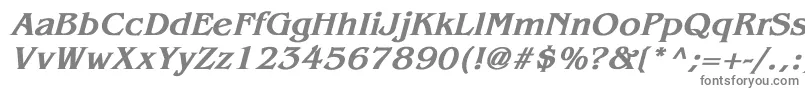 BenguiatBoldItalic Font – Gray Fonts on White Background