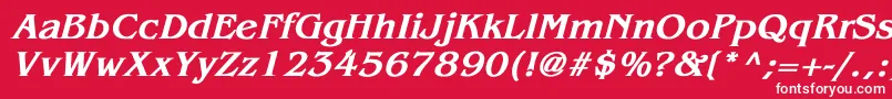 BenguiatBoldItalic Font – White Fonts on Red Background