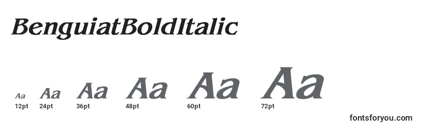 BenguiatBoldItalic Font Sizes