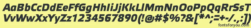 ElektraMediumProBoldItalic Font – Black Fonts on Yellow Background