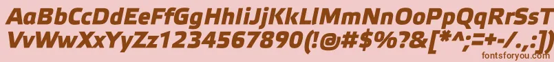 Шрифт ElektraMediumProBoldItalic – коричневые шрифты на розовом фоне