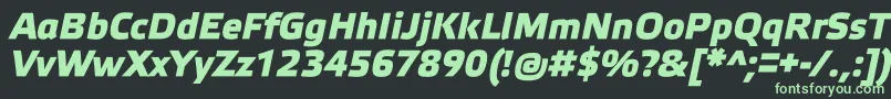 ElektraMediumProBoldItalic Font – Green Fonts on Black Background