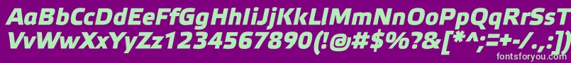 ElektraMediumProBoldItalic Font – Green Fonts on Purple Background