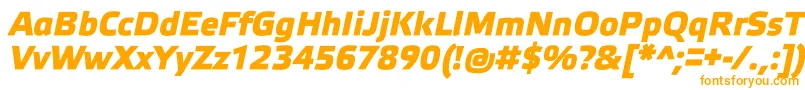 ElektraMediumProBoldItalic Font – Orange Fonts on White Background