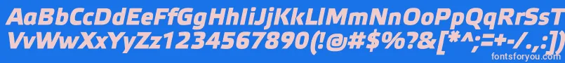 ElektraMediumProBoldItalic Font – Pink Fonts on Blue Background