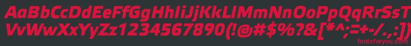 ElektraMediumProBoldItalic Font – Red Fonts on Black Background