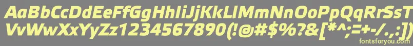 ElektraMediumProBoldItalic Font – Yellow Fonts on Gray Background