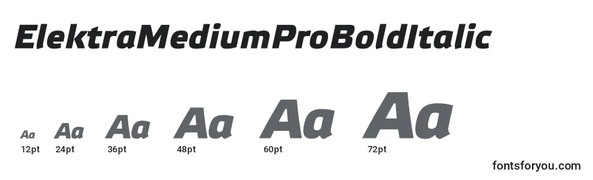 ElektraMediumProBoldItalic Font Sizes