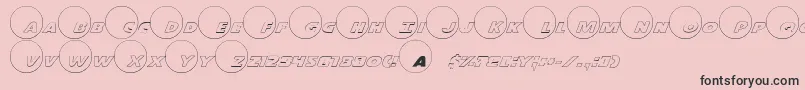 Fonte Dot.ComOutline – fontes pretas em um fundo rosa