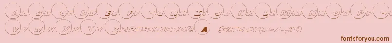 Dot.ComOutline Font – Brown Fonts on Pink Background