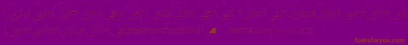 Dot.ComOutline-fontti – ruskeat fontit violetilla taustalla