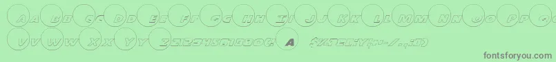 Dot.ComOutline Font – Gray Fonts on Green Background