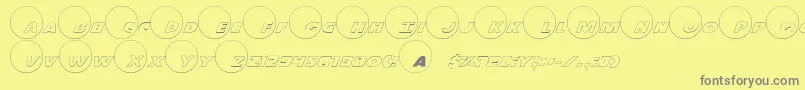 Dot.ComOutline Font – Gray Fonts on Yellow Background