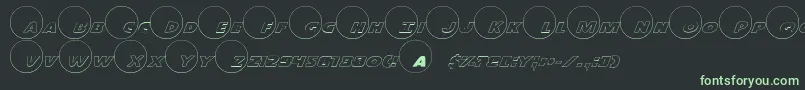 Dot.ComOutline Font – Green Fonts on Black Background