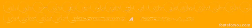 Шрифт Dot.ComOutline – розовые шрифты на оранжевом фоне
