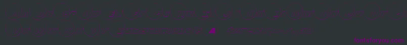 Police Dot.ComOutline – polices violettes sur fond noir