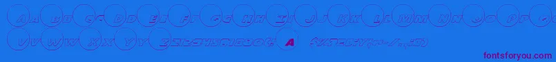 Dot.ComOutline-fontti – violetit fontit sinisellä taustalla