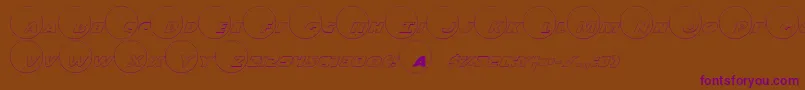 Dot.ComOutline-fontti – violetit fontit ruskealla taustalla