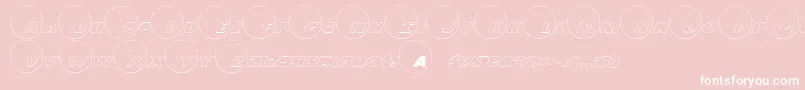 Dot.ComOutline Font – White Fonts on Pink Background