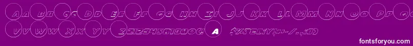 Шрифт Dot.ComOutline – белые шрифты на фиолетовом фоне