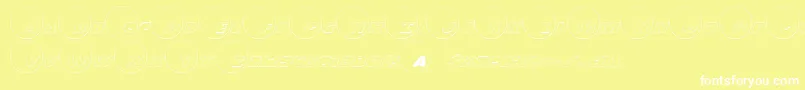 Dot.ComOutline Font – White Fonts on Yellow Background