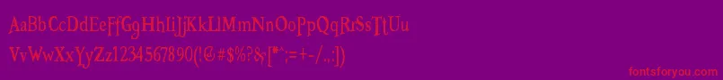 BooterZeroZero Font – Red Fonts on Purple Background