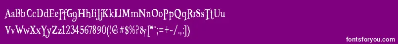 BooterZeroZero Font – White Fonts on Purple Background