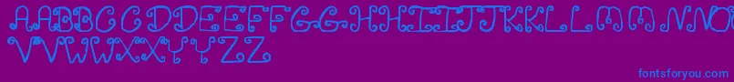 InsanityJv Font – Blue Fonts on Purple Background