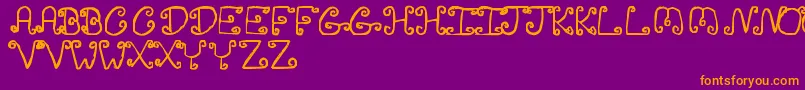 InsanityJv Font – Orange Fonts on Purple Background