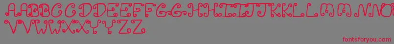 InsanityJv Font – Red Fonts on Gray Background