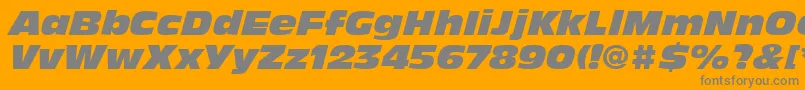 フォントAntiqueOliveLtNordItalic – オレンジの背景に灰色の文字