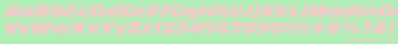 AntiqueOliveLtNordItalic Font – Pink Fonts on Green Background