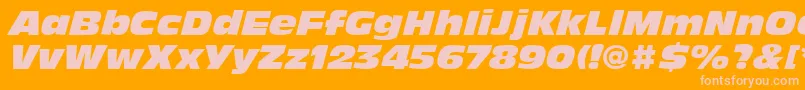 AntiqueOliveLtNordItalic Font – Pink Fonts on Orange Background