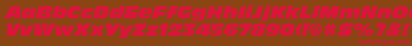 AntiqueOliveLtNordItalic Font – Red Fonts on Brown Background