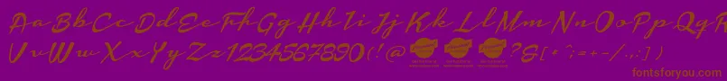 HousegrindPersonalUseOnly Font – Brown Fonts on Purple Background
