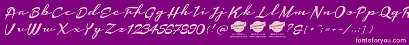 HousegrindPersonalUseOnly Font – Pink Fonts on Purple Background