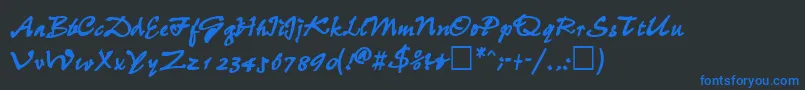 WheedlesskBold Font – Blue Fonts on Black Background