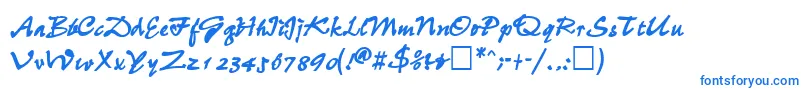 WheedlesskBold Font – Blue Fonts on White Background