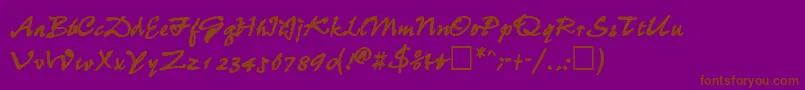 WheedlesskBold Font – Brown Fonts on Purple Background