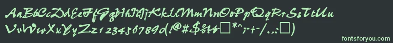 WheedlesskBold Font – Green Fonts on Black Background
