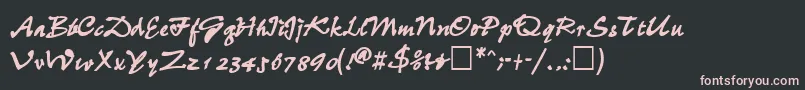 WheedlesskBold Font – Pink Fonts on Black Background