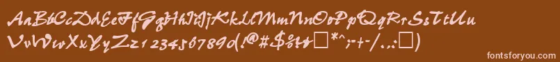 WheedlesskBold Font – Pink Fonts on Brown Background