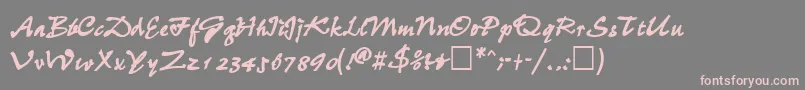 WheedlesskBold Font – Pink Fonts on Gray Background