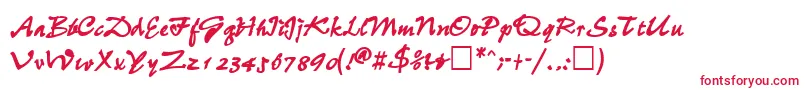 WheedlesskBold Font – Red Fonts on White Background