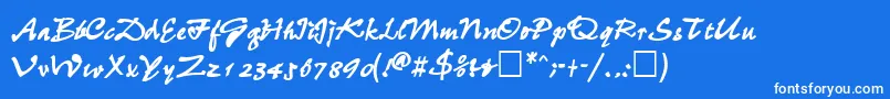 WheedlesskBold Font – White Fonts on Blue Background
